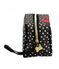 Necessaire Retangular Preta Pintas Laços Minnie 13x10x20cm - Disney