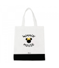 Bolsa Sacola Branca Retangular Rosto Minnie 40x33cm - Disney