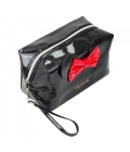 Necessaire Retangular Preto Laço Orelhas Minnie 12x11x21cm - Disney
