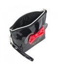 Necessaire Preto Laço Orelhas Minnie 15x7x22cm - Disney