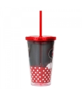 Copo Com Canudo Minnie 450ml - Disney