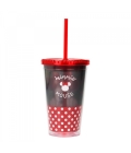Copo Com Canudo Minnie 450ml - Disney
