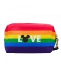Necessaire Retangular Mickey Arco-Íris 11x7x17cm - Disney