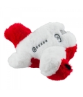 Avião Branco Vermelho 28cm - Pelúcia