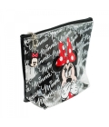 Necessaire Preto Transparente Minnie Assinaturas 14x6x21cm - Disney