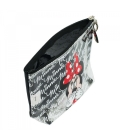 Necessaire Preto Transparente Minnie Assinaturas 14x6x21cm - Disney