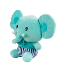 Elefante Verde Orelhudo Sentado 34cm - Pelúcia