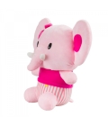 Elefante Rosa Orelhudo Sentado 34cm - Pelúcia