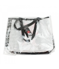 Bolsa Preto Transparente Minnie Assinaturas 32x10x42cm - Disney