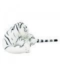 Tigre Branco Mãe Filhote Realista 47cm - Pelúcia