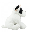 Cachorro Branco Sentado 30cm - Pelúcia