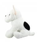 Cachorro Branco Sentado 30cm - Pelúcia