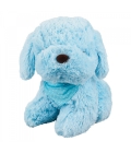 Cachorro Azul Sentado Pano Pescoço 22cm - Pelúcia