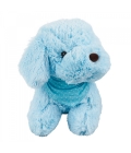Cachorro Azul Sentado Pano Pescoço 22cm - Pelúcia