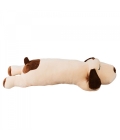 Cachorro Bege Comprido Deitado Dormindo 74cm - Pelúcia