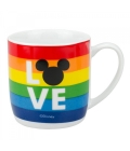 Caneca Porcelana Mickey Arco-Íris 300ml - Disney LGBTQIA+