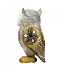 Coruja Asas Espelhos 18cm - Resina Animais