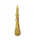 Buda Sentado Arco Dourado 26.5cm