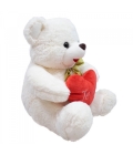 Urso Branco Coração Te Amo 40cm - Pelúcia