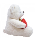 Urso Branco Coração Te Amo 40cm - Pelúcia