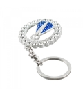 Chaveiro Nossa Senhora Aparecida Aura Oval Prateada 5.5cm