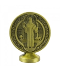 Medalhão São Bento Dourado ou Prateado Metal 5.5cm