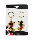 Jg 2 Chaveiros Mickey Minnie Beijando 5.5cm - Disney