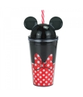 Copo Canudo Orelhas Minnie 450ml - Disney