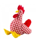  Galo Pano Quadriculado Vermelho ou Azul 37cm - Pelúcia