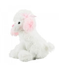 Cachorro Poodle Branco Sentado 27cm - Pelúcia