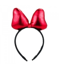  Tiara Laço Vermelho Minnie 24x16cm - Disney