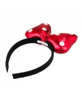 Tiara Laço Vermelho Minnie 24x16cm - Disney