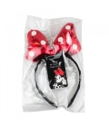  Tiara Laço Vermelho Minnie 24x16cm - Disney