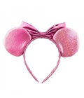 Tiara Rosa Orelhas Laço Minnie 20x25cm - Disney