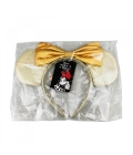 Tiara Dourada Orelhas Laço Minnie 20x25cm - Disney