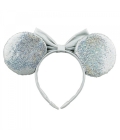 Tiara Prateada Orelhas Laço Minnie 20x25cm - Disney