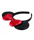 Tiara Preta Orelhas Laço Vermelho Minnie 20x25cm - Disney