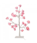 Luminária Árvore Flores Rosa ou Branco E Rosa 31cm