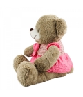 Urso Vestido Pink Sentado 39cm - Pelúcia