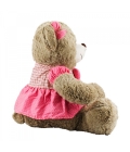 Urso Vestido Pink Sentado 39cm - Pelúcia