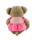 Urso Vestido Pink Sentado 39cm - Pelúcia