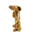  Águia Na Rocha Pena Longa Dourada 24.5cm - Resina Animais