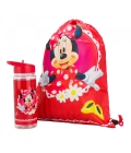 Garrafa Minnie 450ml Mochila Tipo Saco 30x43cm - Disney