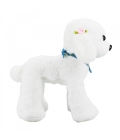 Cachorro Branco Poodle Bandana 30cm - Pelúcia