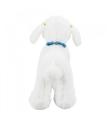 Cachorro Branco Poodle Bandana 30cm - Pelúcia