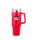 Caneca Grande Vermelho Com Canudo Mickey 1.1L - Disney