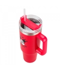 Caneca Grande Vermelho Com Canudo Mickey 1.1L - Disney