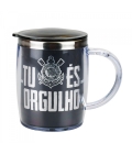 Caneca Térmica Com Tampa 450ml - Corinthians Licenciado 